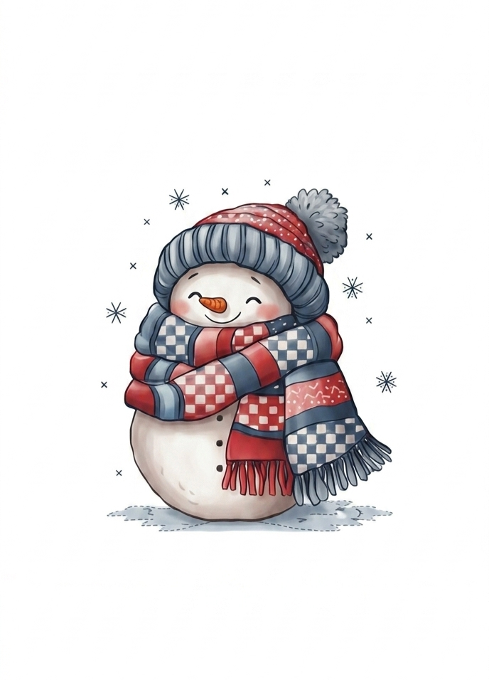 Cozy Snowman Cross Stitch Pattern