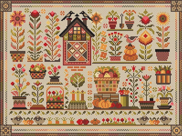 Autumn Village 3 Cross Stitch