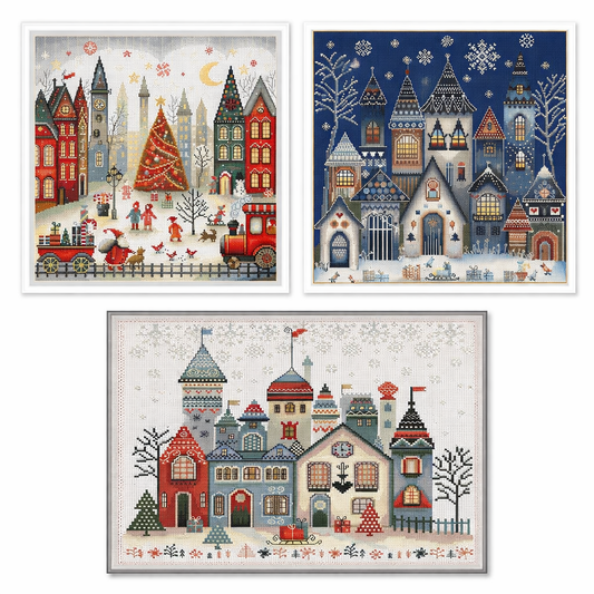 Set of 3 Winter Days Cross Stitch Patterns