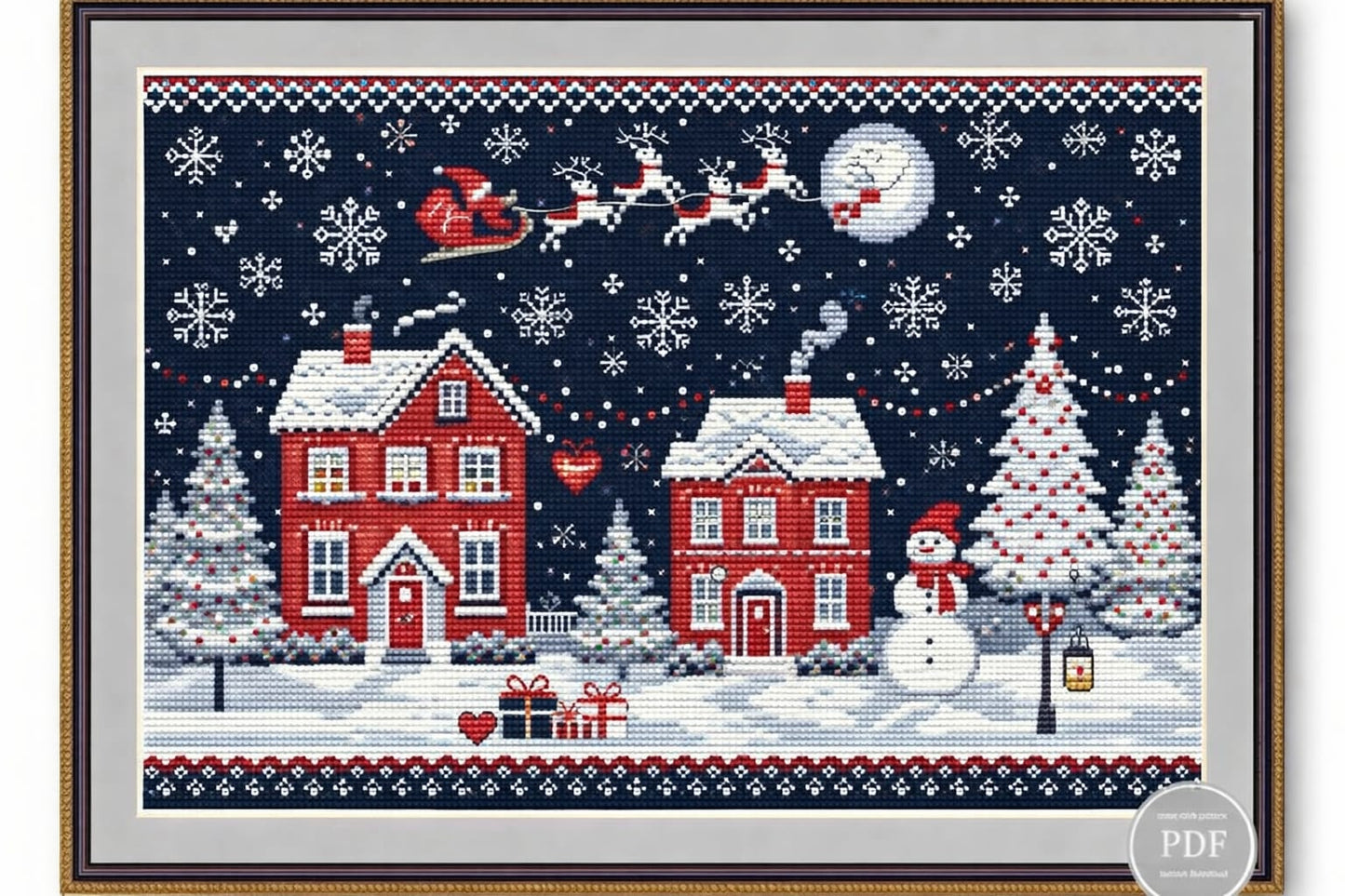 Christmas in Winter Cross Stitch Pattern