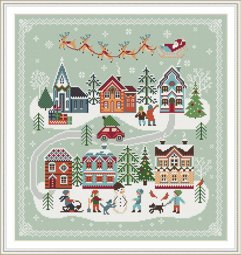 Christmas Route Cross Stitch Pattern