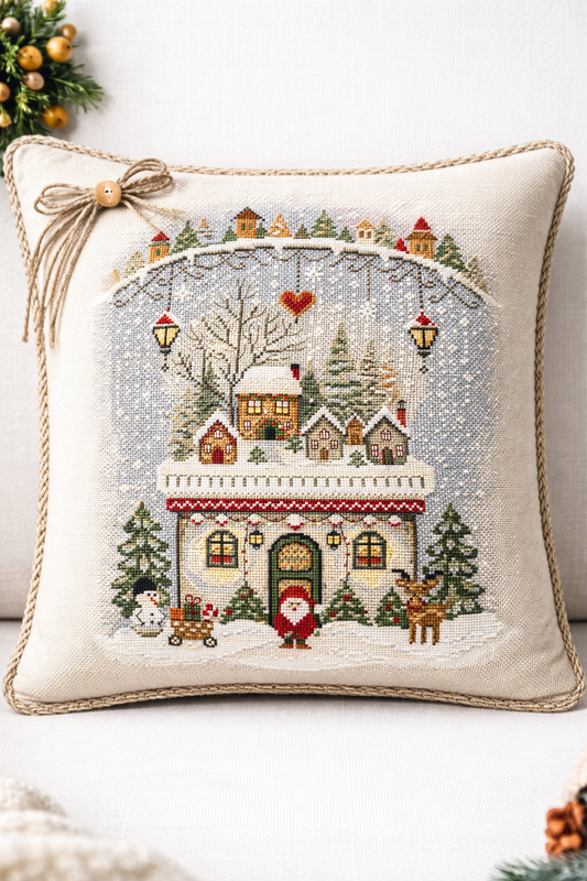 Hand-Stitched Blossom Pillow