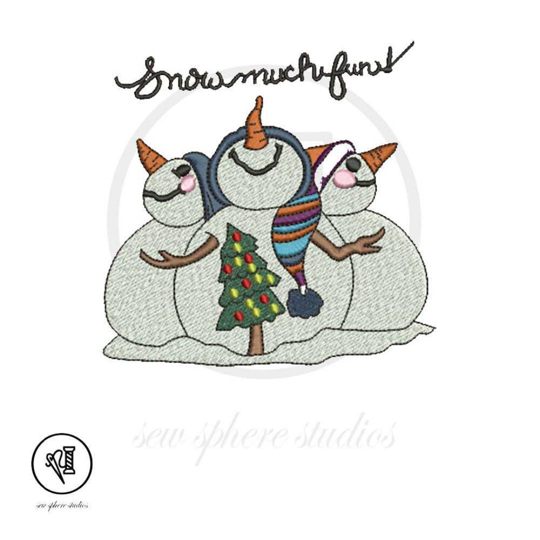 Snow Much Fun Embroidery Design