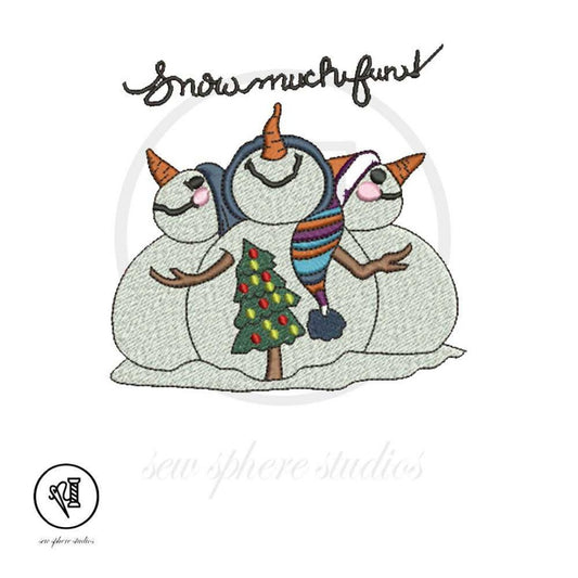 Snow Much Fun Embroidery Design
