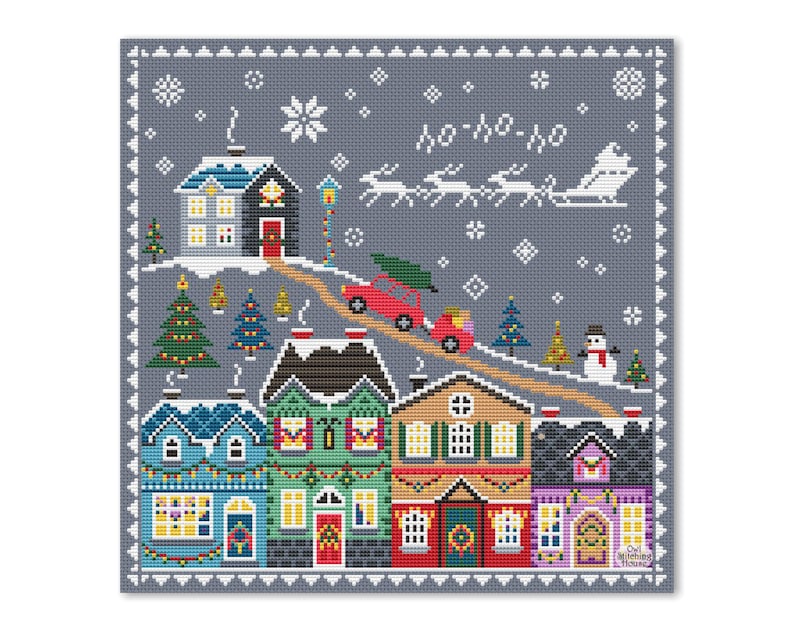 Christmas Route 3 Cross Stitch Pattern