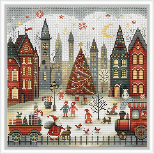Fairytale Town Cross Stitch Pattern