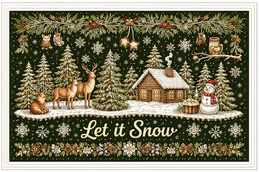 Deer Snow Cross Stitch Pattern