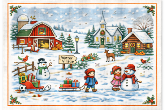 Winter Harvest Cross Stitch Pattern
