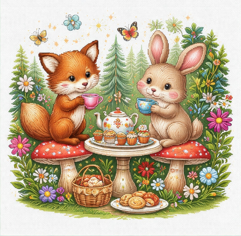 Cute Bunnies Cross Stitch Pattern