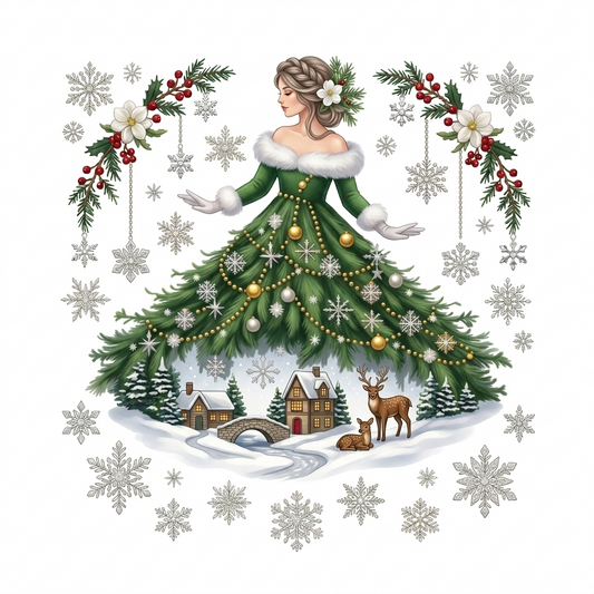 Christmas Girl Cross Stitch Pattern