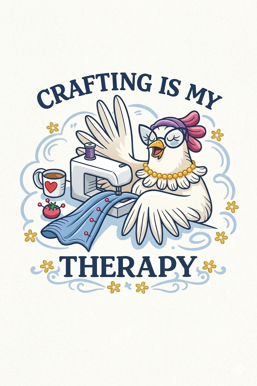 Crafting Is Therapy Cross Stitch Pattern